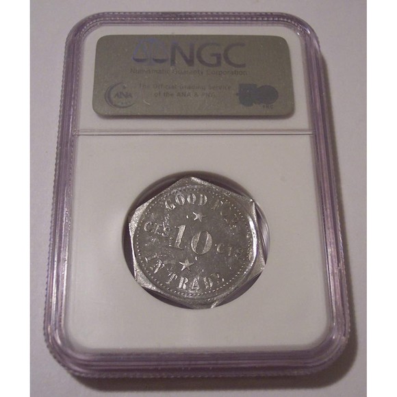 1921 Wiedeville TX - C Wiede & Son Good For 10 Cents Token MS63 NGC - Picture 2 of 2